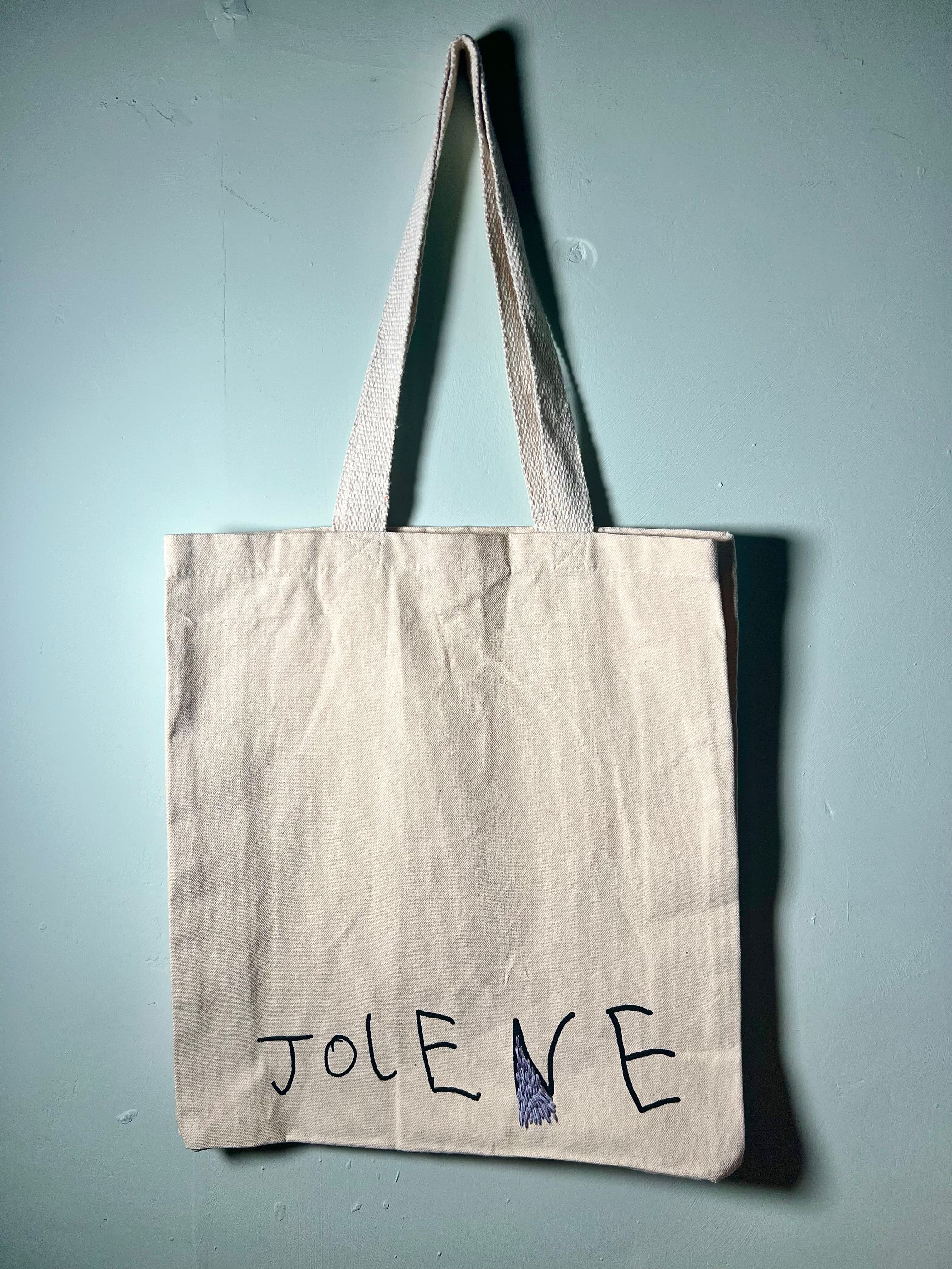 Jolene one-off embroidered tote