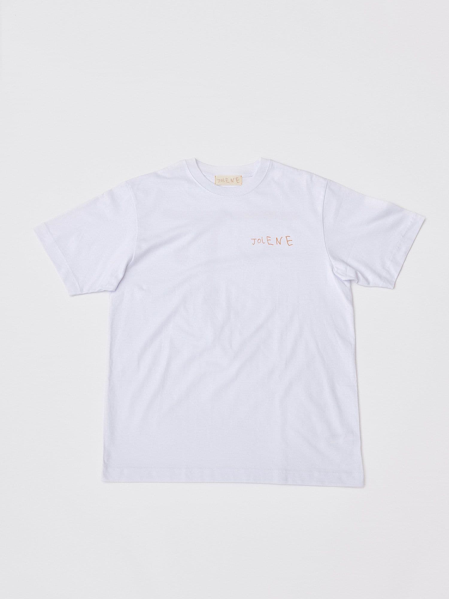 The Jolene bakery J Face short sleeve t shirt with the Jolene logo on the chest