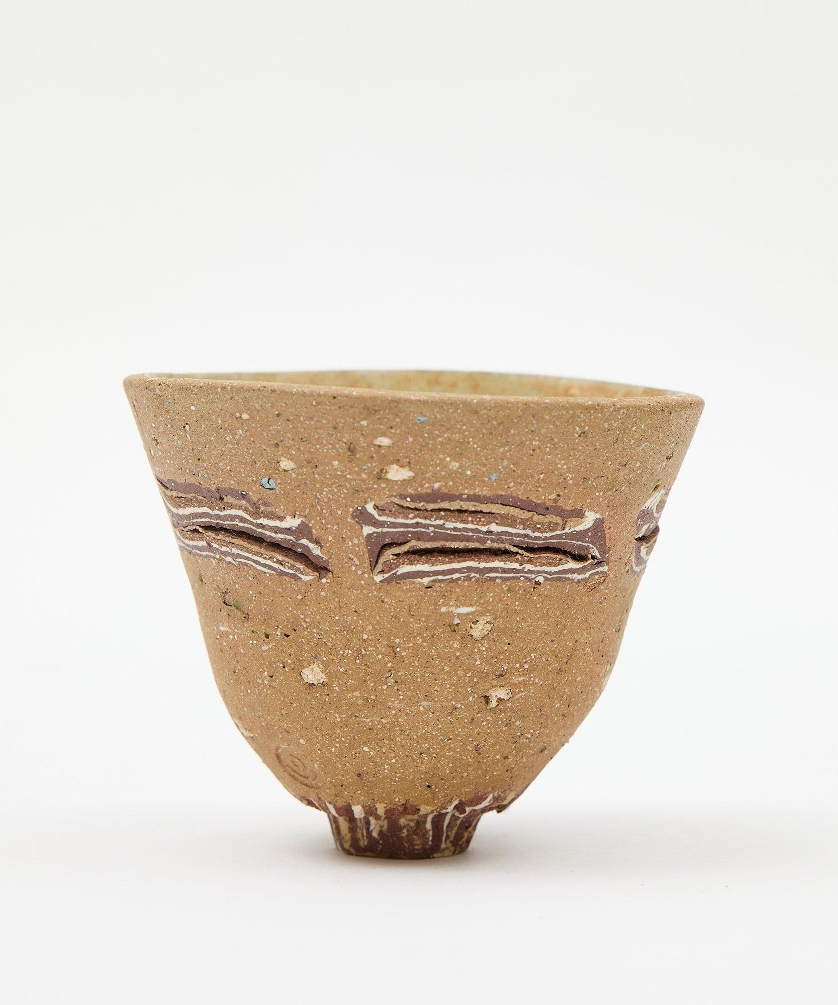 A clay cup pictured on a white background for sale Jolene bakery x Gráinne Williams