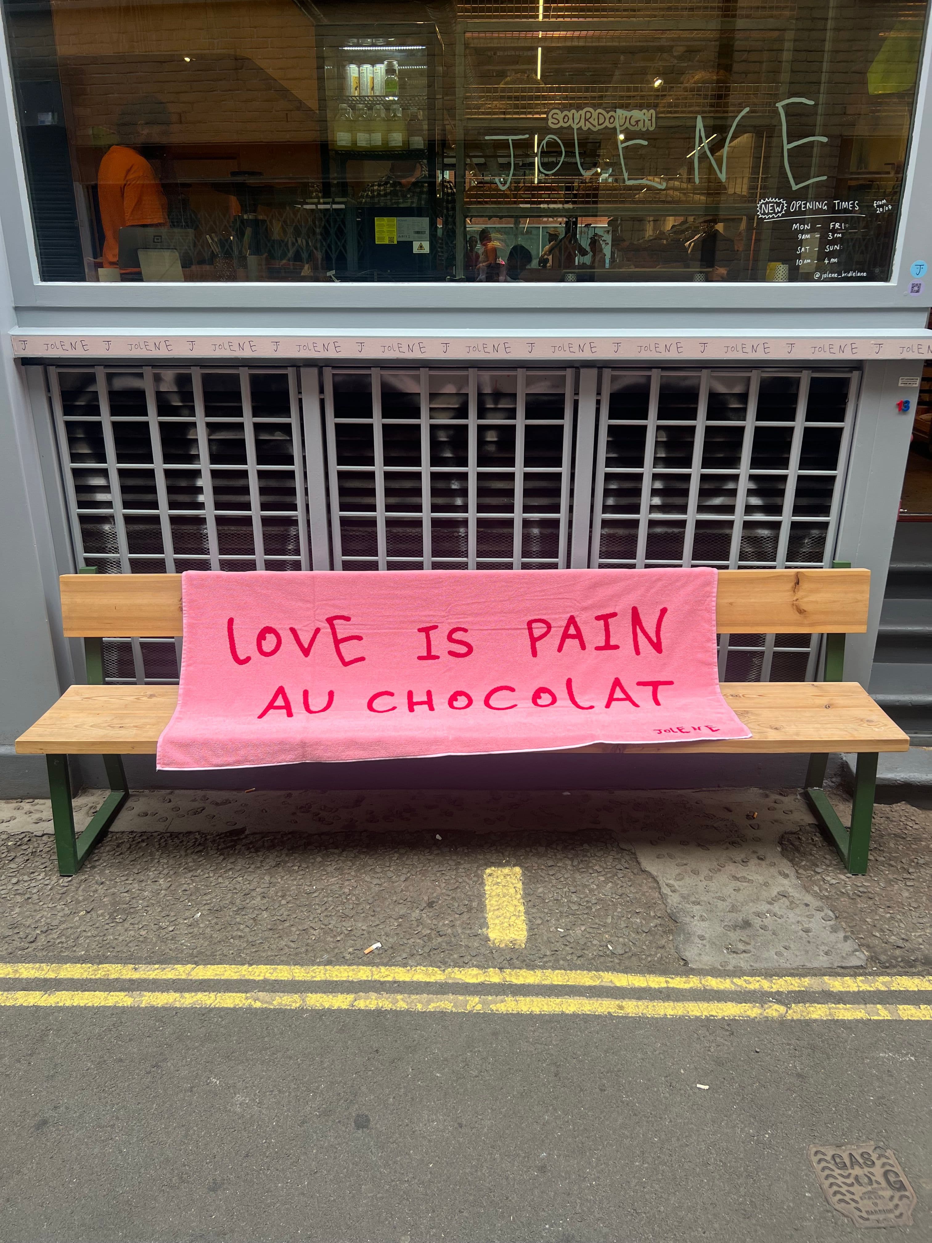 Jolene Love is pain au chocolat towel