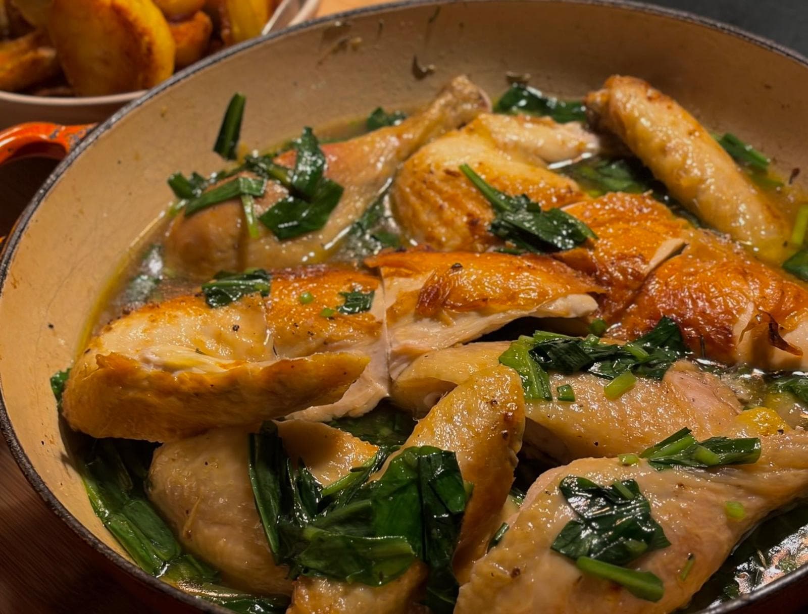 Wild garlic roast chicken recipe
