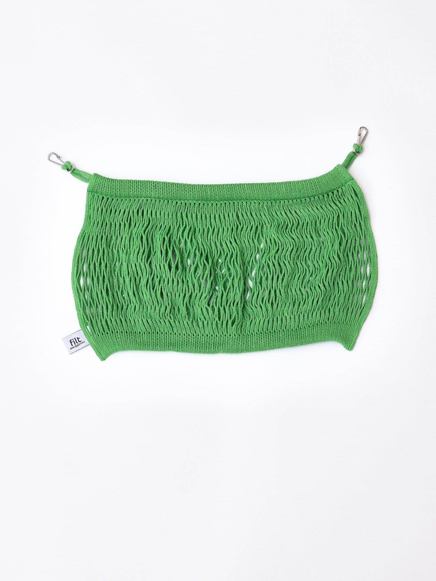 The Jolene bakery green net pocket by Filt pictured on a white background