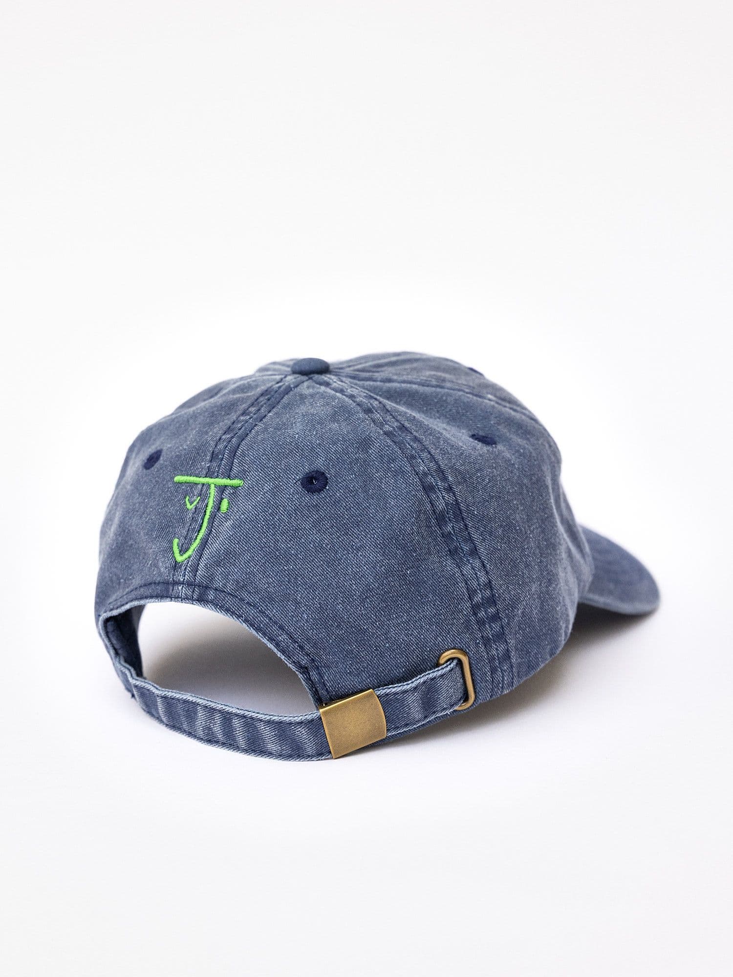 The Jolene house cap in blue with embroidered Jolene logo
