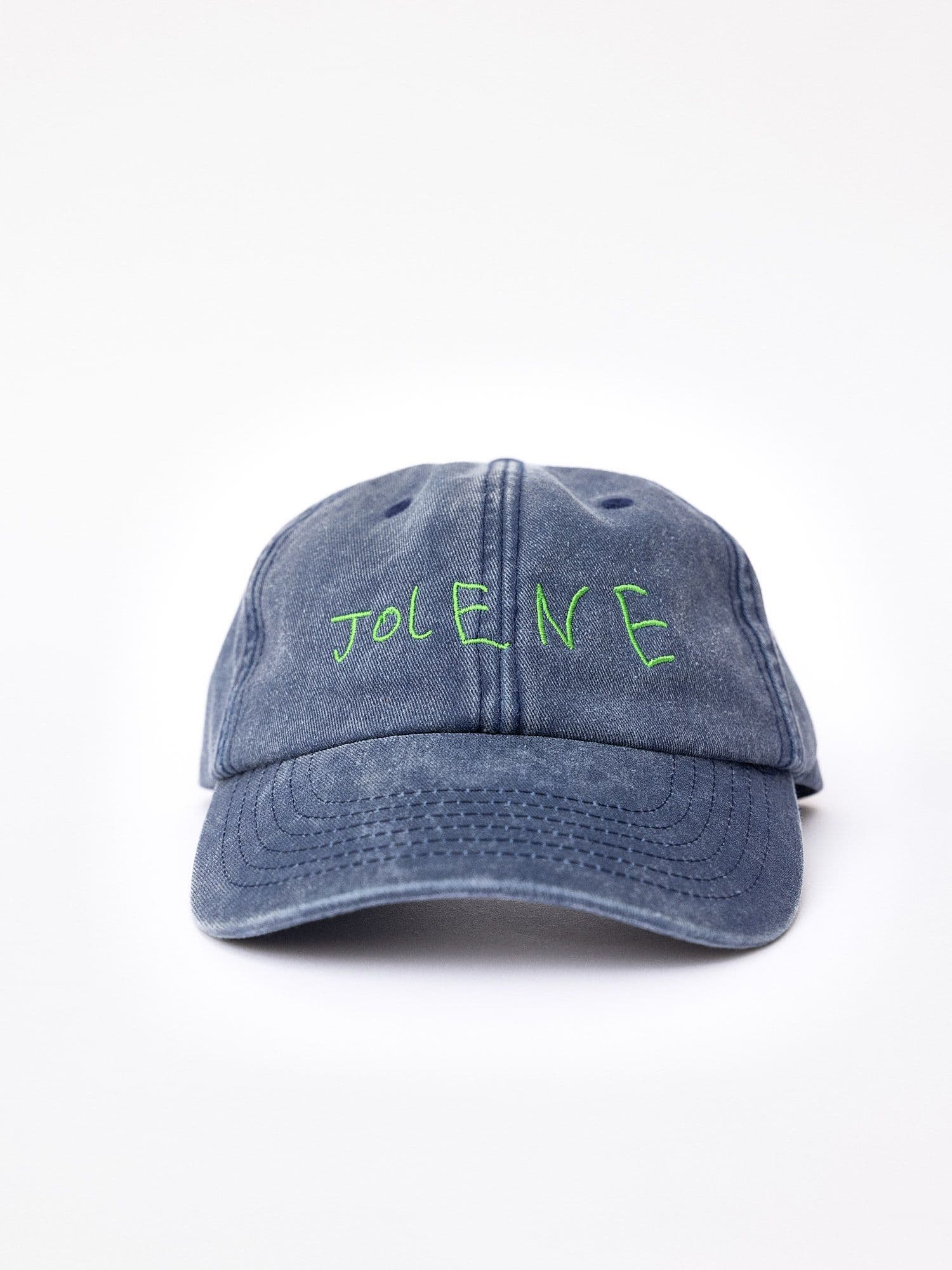 The Jolene house cap in blue with embroidered Jolene logo