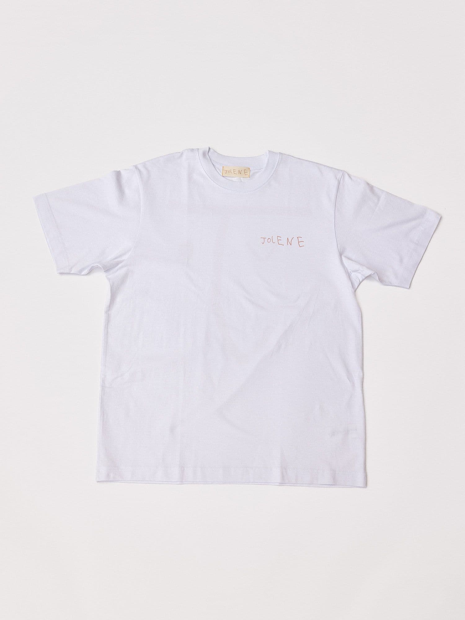 The Jolene bakery J Face short sleeve t shirt with the Jolene logo on the chest