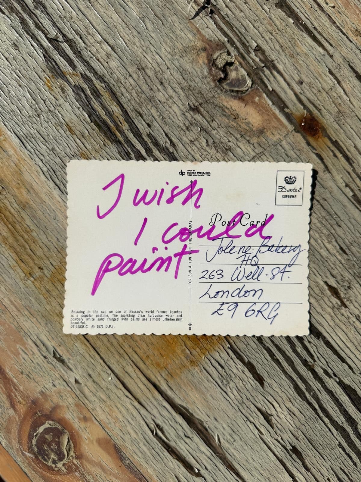 Jolene Bakery London Postcard to the Universe Story